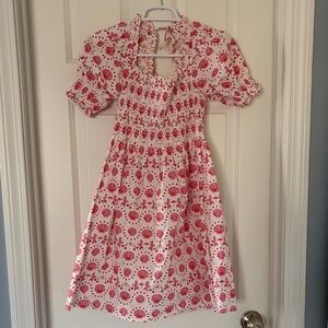 Hill House Pink Shell-Print Nap Dress